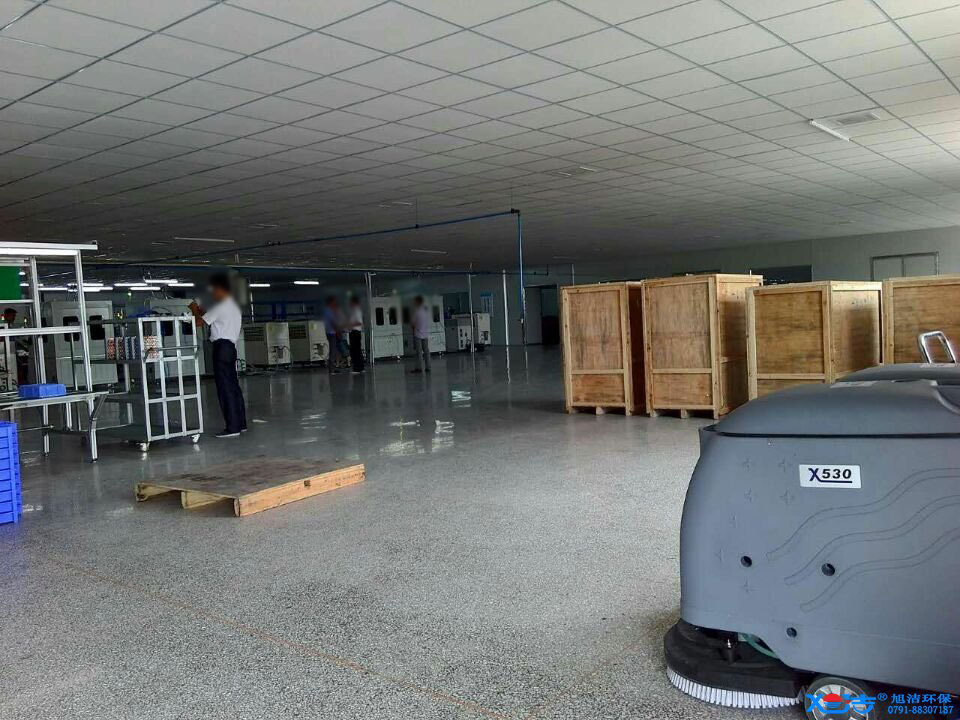 旭潔洗地機在手，工業(yè)廠房地面清潔